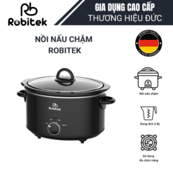 NỒI NẤU CHẬM ROBITEK - DUNG TÍCH 2.8L, 3.8L - NINH HẦM THỊT TIỆN LỢI, PHÙ HỢP CHO GIA ĐÌNH
