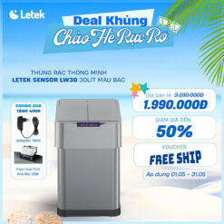 THÙNG RÁC THÔNG MINH LETEK LW30 – Thùng rác cảm ứng ,hiện đại, tiện ích cho mọi không gian sống
