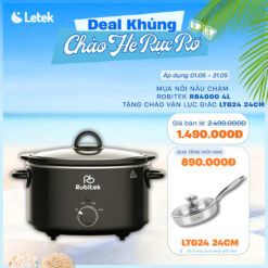 NỒI NẤU CHẬM ROBITEK RB3000 & RB4000 - DUNG TÍCH 3L, 4L - NINH HẦM THỊT TIỆN LỢI, PHÙ HỢP CHO GIA ĐÌNH